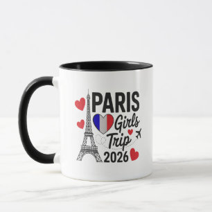Sassy Paris Flickor Resa 2026 Semester Barn Återfö Mugg