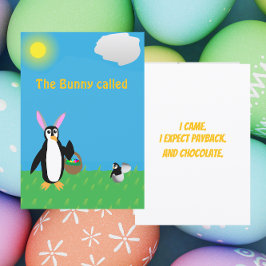 Sassy Penguin Easter Humor Kort