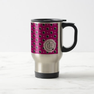Sassy polka dotsMonogramtravel mug - lila Resemugg