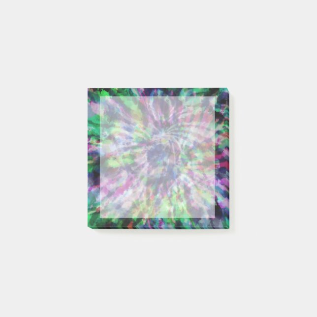 Sassy Psychedelic Stänk Tie Dye Post-it Block (Framsida)