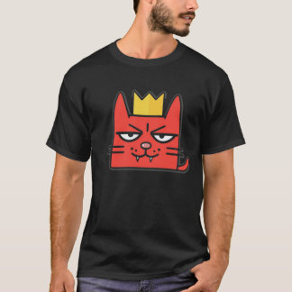   Sassy Red Cat King – Cool Cartoon Cat Face with  T Shirt