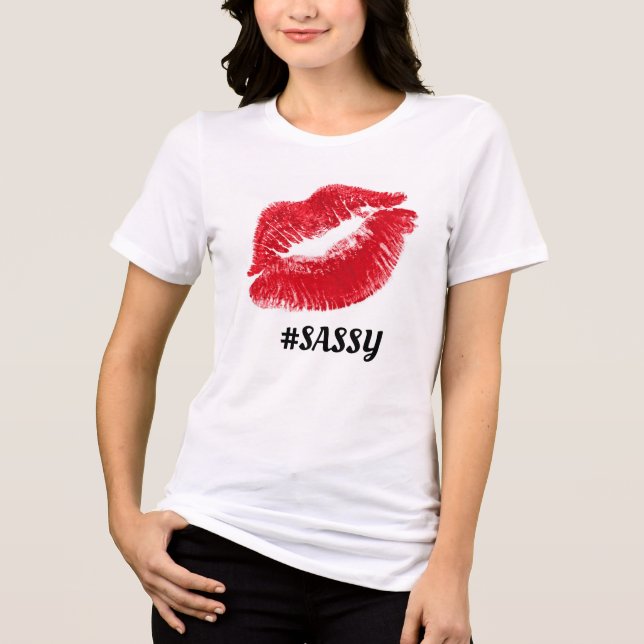 SASSY RED LÄPPAR T SHIRT (Framsida)