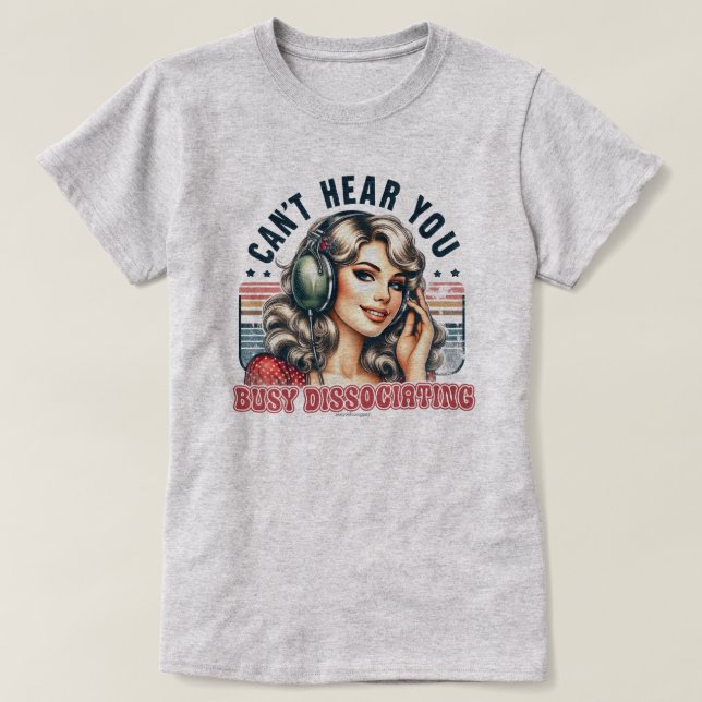 Sassy Retro Flick T-Shirt – Kan Inte Höra Dig (Design framsida)