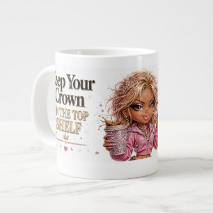 Sassy Rosa 16-årsdag Drottning Krona Kaffemugge Jumbo Mugg