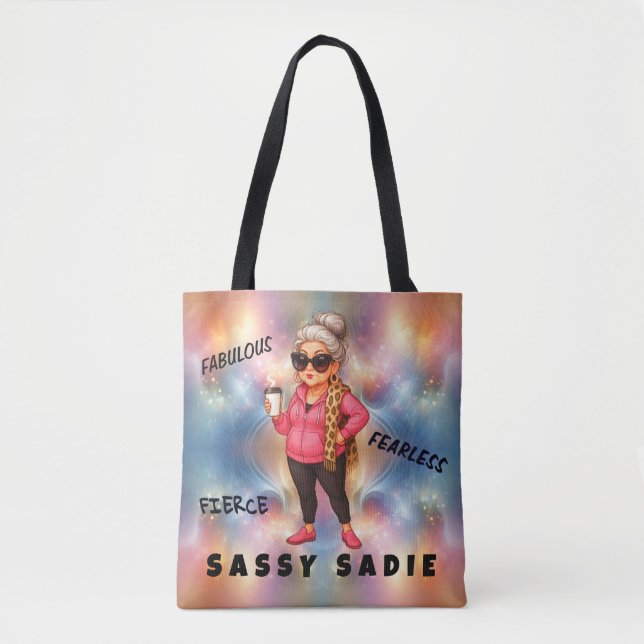 Sassy Sadie Fierce, Fabulous och Fearless Tote Tygkasse (Framsida)