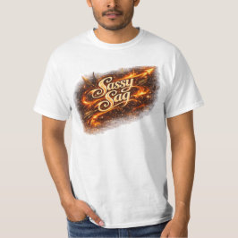 Sassy Sag Zodiak T-Shirt – Modig Skytten Eld S