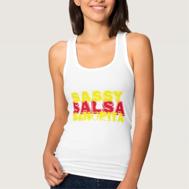 Sassy Salsa Senorita Linne Med Racerback (Framsida)