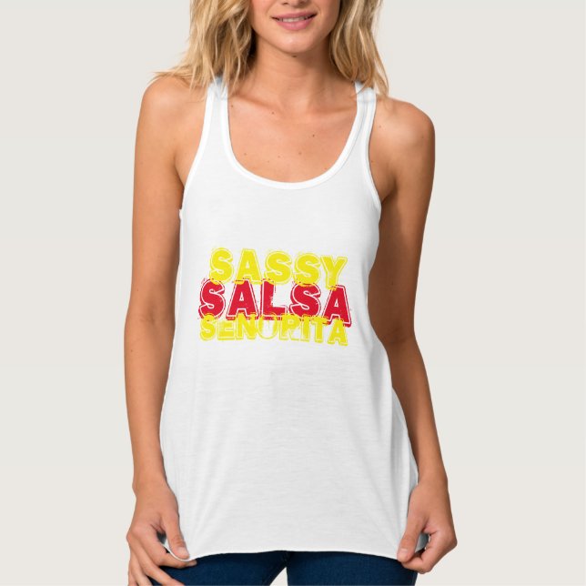 Sassy Salsa Senorita Linne Med Racerback (Framsida)