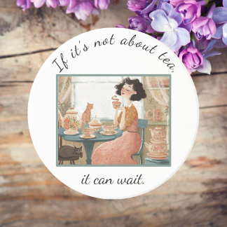 Sassy Sandstone Coaster For Tea Lovers Underlägg