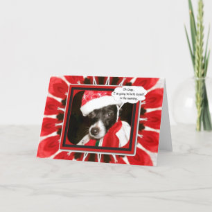 Sassy Santa Hund Helgkort