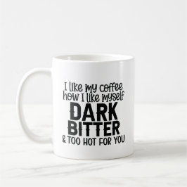 Sassy sarcasm black typography kaffemugg