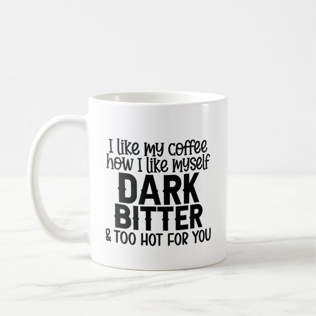 Sassy sarcasm black typography kaffemugg (Vänster)