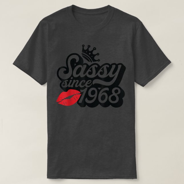 Sassy Sedan 1968 Fogulous 54:e födelsedag presente T Shirt (Design framsida)