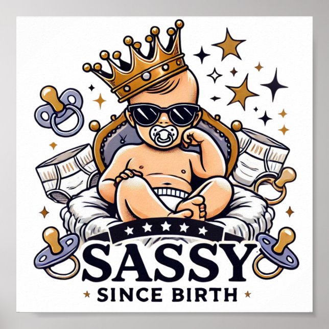 Sassy sedan Birth Digital Download - Perfekt DTF Poster (Framsidan)