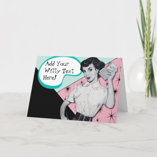 Sassy sekreterarekort för vintage kort (Framsida)
