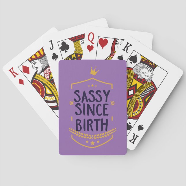 Sassy sen Birth Humous Kortlek (Baksidan)