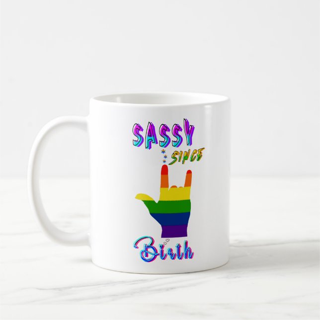 Sassy sen födseln kaffemugg (Vänster)