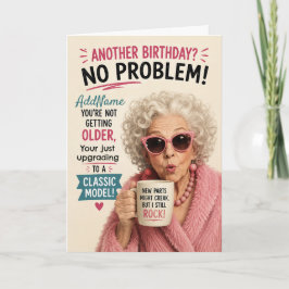 Sassy Senior Födelsedag  - Lägg till namn Kort