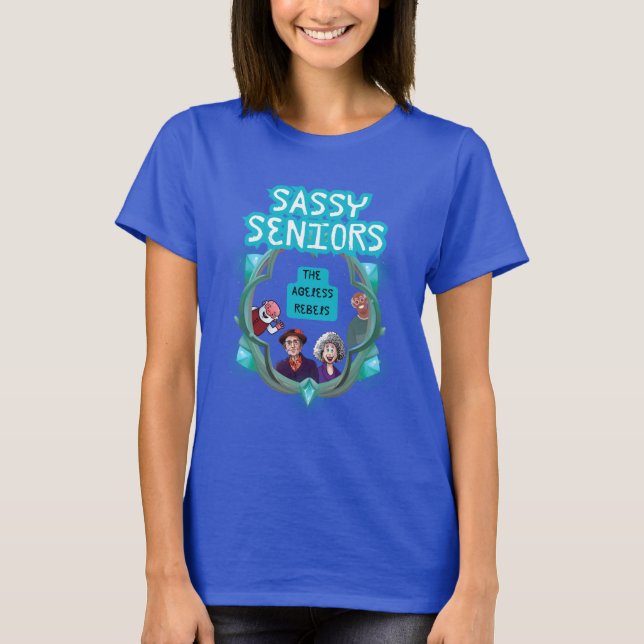 Sassy Senior Trivia T-Shirt (Framsida)