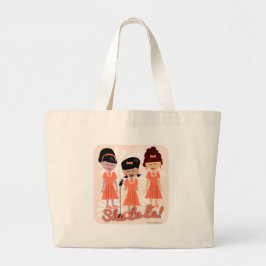 Sassy Sextio Girl Group Cute Retro Music Design Jumbo Tygkasse