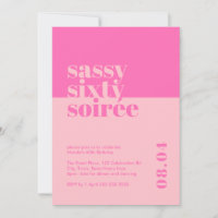 Sassy sextio Soirée 60:e födelsedagsinbjudan