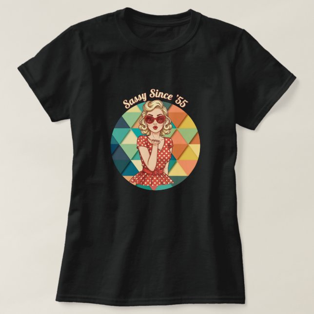 Sassy since '55 t shirt (Design framsida)