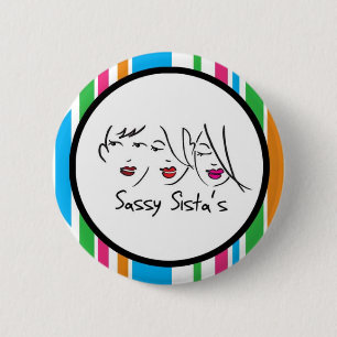 Sassy Sistas logotyp knäppas Knapp