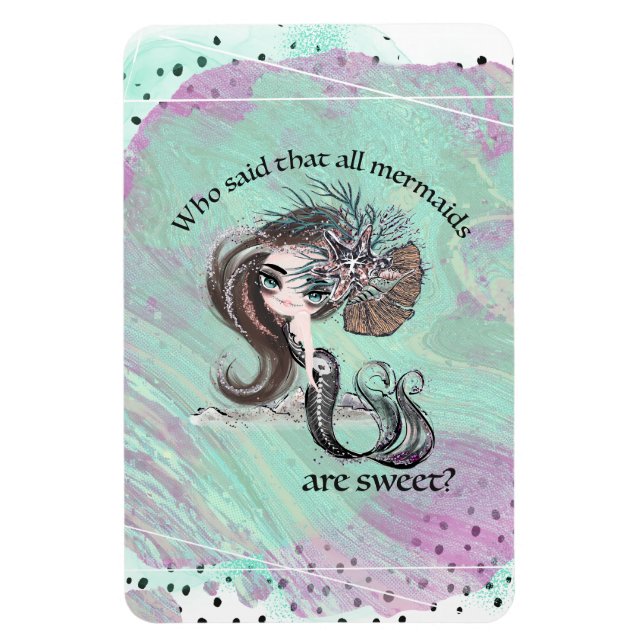 Sassy Sjöjungfru Magnet (Vertikal)