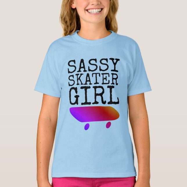 SASSY SKATERTJEJ T-Shirts för skateboard (Framsida)