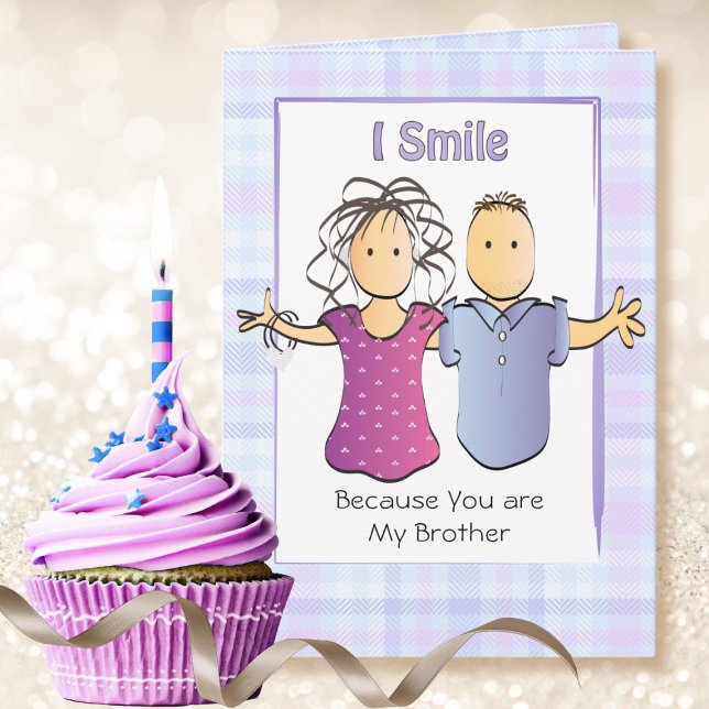 Sassy Snarky Brother Tecknad Funny Birthday Kort (Skapare uppladdad)