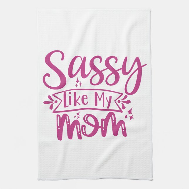 Sassy som min mamma  kökshandduk (Vertikal)