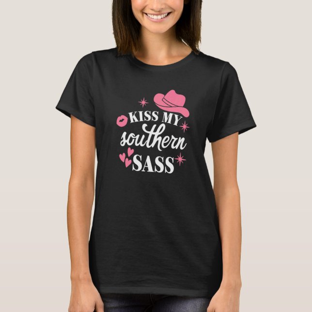 Sassy Southern Girl RednackWestern Cowgirl Southe T Shirt (Framsida)