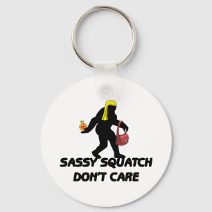 Sassy Squatch att bry sig inte Nyckelring