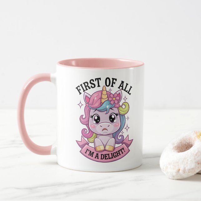 Sassy sulky unicorn mugg (Med munk)