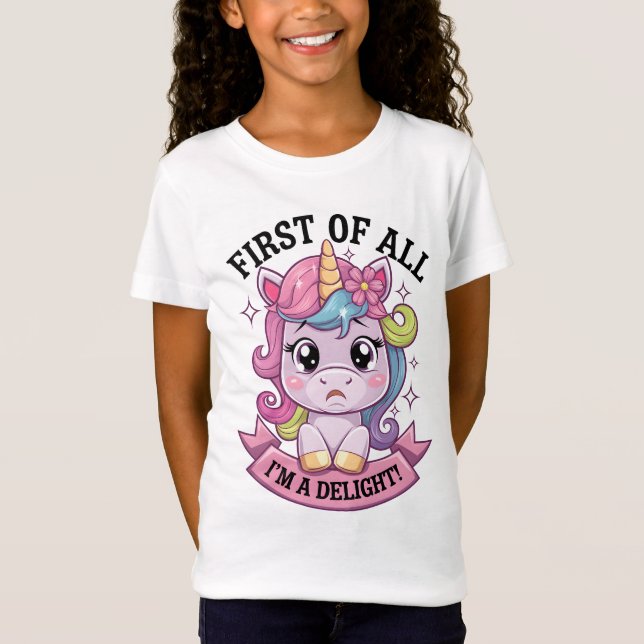 Sassy sulky unicorn t shirt (Framsida)