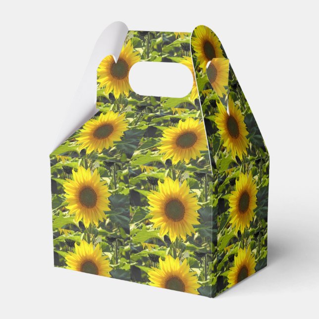 Sassy Sunblommor Favor Box Presentaskar (Framsidan Sidan)