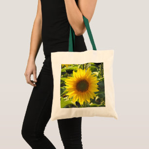 Sassy Sunblommor Tote Bag Tygkasse