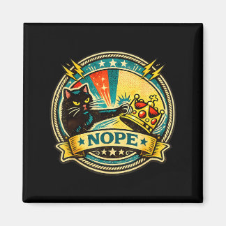 Sassy svart katt-grafik med Nope-attityd för katt Magnet