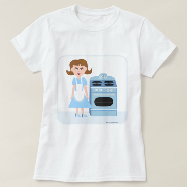 Sassy Sweet Fifties Housefru Kitsch Art T Shirt (Design framsida)