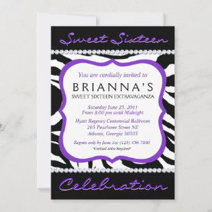 Sassy Sweet sixteen Inbjudan