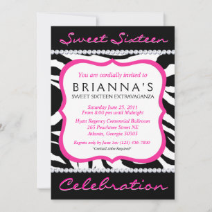 Sassy Sweet sixteen Inbjudan