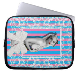 Sassy Sweetshop Candy Shop Rand Cute Retro Pinup Laptop Fodral