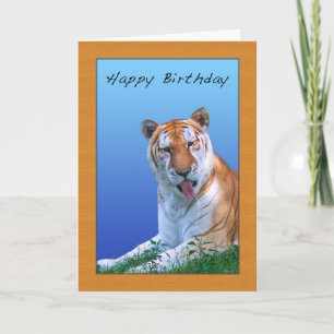 Sassy Tiger Birthday Card Kort
