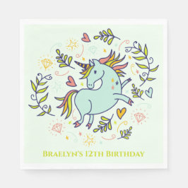 Sassy Unicorn Magic Birthday Pappersservett