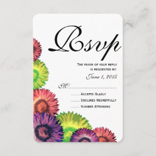 Sassy Vår blommor Modern Bröllop OSA Card Kort