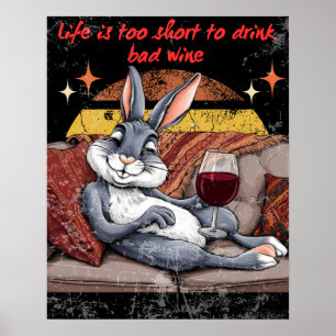 Sassy Vin Bunny Decor Poster