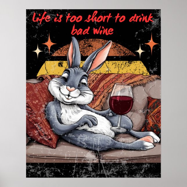 Sassy Vin Bunny Decor Poster (Framsidan)