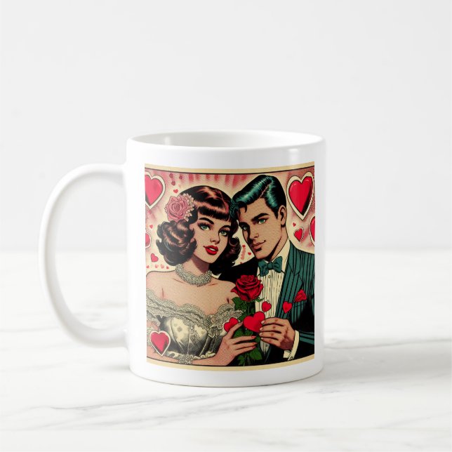 Sassy Vintage Valentine Kaffemugg (Vänster)