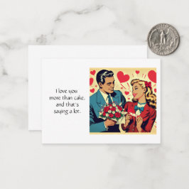 Sassy Vintage Valentine med citat Anteckningskort