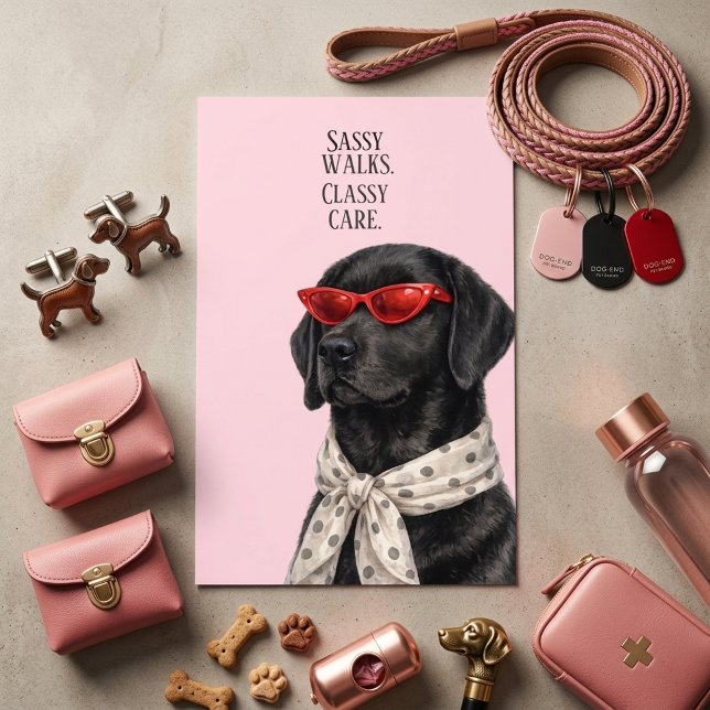 Sassy Walks Classy Care Pet Services Business Card Visitkort (Skapare uppladdad)